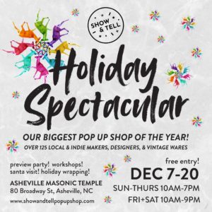 Holiday Spectacular Pop Up Shop @ The Asheville Masonic Temple | Asheville | North Carolina | United States