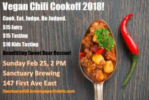 3rd Annual Vegan Chili Cookoff at Sanctuary! @ Sanctuary Brewing Company  | Hendersonville | North Carolina | United States