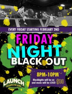 Friday Night Black Out (teens) @ Launch Trampoline Park Asheville | Arden | North Carolina | United States