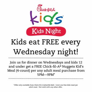 Kids Night @ Chick-Fil-A Asheville Mall | Asheville | North Carolina | United States