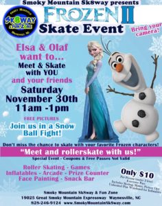 Frozen 2 Skate Event @ Smoky Mountain Sk8way & FUN ZONE  | Waynesville | North Carolina | United States