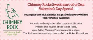 Valentine’s Day Special: BOGO Admission @ Chimney Rock at Chimney Rock State Park | Chimney Rock | North Carolina | United States