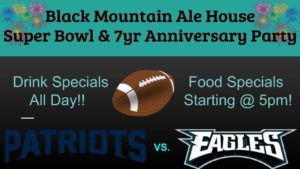 Super Bowl & Anniversary Party @ Black Mountain Ale House  | Black Mountain | North Carolina | United States