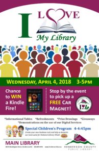 I Love My Library ~ Free event @ Henderson County Public Library | Hendersonville | North Carolina | United States