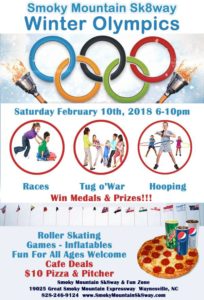 Sk8way Winter Olympics 2018 @ Smoky Mountain Sk8way & FUN ZONE  | Waynesville | North Carolina | United States