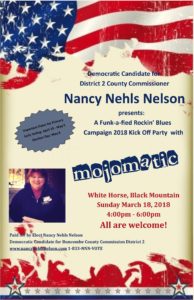 Nancy Nehls Nelson's 2018 Campaign Kick-off Party @ White Horse Black Mountain  | Black Mountain | North Carolina | United States