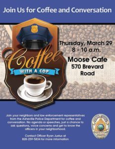 Coffee with a Cop @ Moose Cafe | Asheville | North Carolina | United States