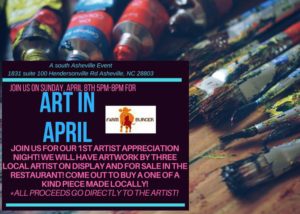 Art in April: An Artist Appreciation Night @ Farm Burger South Asheville | Asheville | North Carolina | United States