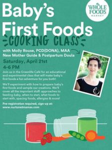 Baby's First Foods Class @ Whole Foods Asheville in the Tap Haus | Asheville | North Carolina | United States