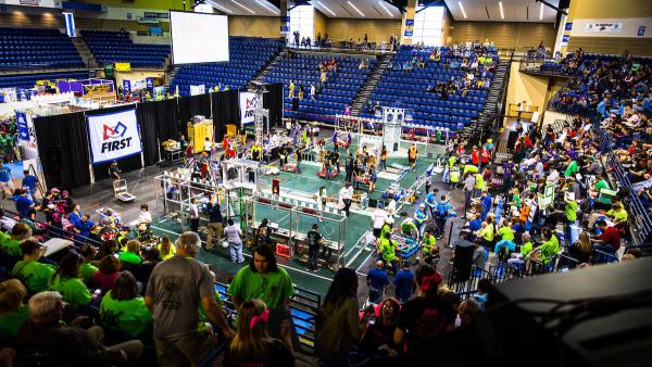 FIRST Robotics competition in Kimmel Arena