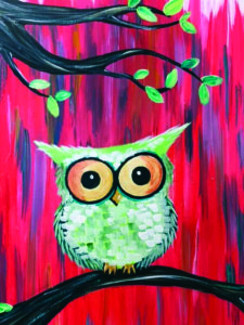 Family Day! Hoot Owl Painting Class (all ages) @ Beartzy Art Studio | Asheville | North Carolina | United States