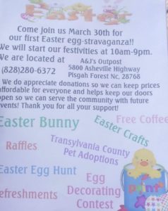 CANCELLED: Egg-stravaganza @ A&J's Outpost | Pisgah Forest | North Carolina | United States