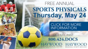 FREE Annual Sports Physicals - Haywood County @ Haywood Regional Health & Fitness Center  | Clyde | North Carolina | United States