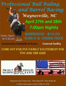 Professional Bull Riding & Barrel Racing @ Haywood County Fairgrounds | Waynesville | North Carolina | United States