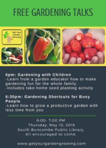 Gardening Talks for Busy People, Parents & Children of All Ages @ Skyland/South Buncombe Library | Asheville | North Carolina | United States