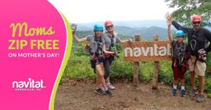 Moms zipline FREE @ Navitat Canopy Adventures | Barnardsville | North Carolina | United States