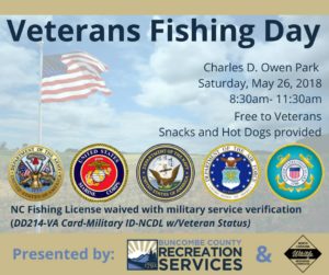 Veterans Fishing Day @ Charles D. Owen Park | Swannanoa | North Carolina | United States