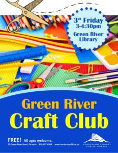 Craft Club (all ages) @ Green River Public Library | Zirconia | North Carolina | United States