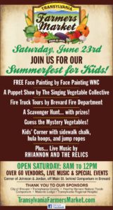 Summerfest for Kids @ Transylvania Farmers Market | Brevard | North Carolina | United States