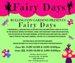 Fairy Days (4+yrs) @ Bullington Gardens  | Hendersonville | North Carolina | United States