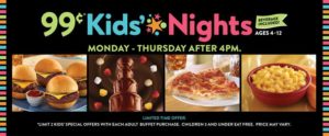 $.99 Kids Night @ Golden Corral (Hendersonville, NC) | Hendersonville | North Carolina | United States