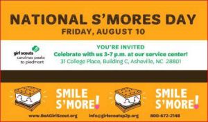 You're Invited to National S'mores Day! @ Girl Scouts Carolinas Peaks To Piedmount  | Asheville | North Carolina | United States