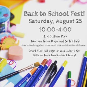 Back to School Fest @ J.H. Sullivan Park (across from Boys and Girls Club) | Hendersonville | North Carolina | United States