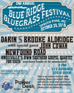 2nd Annual Blue Ridge Bluegrass with Darin & Brooke Aldridge @ Buck Stove Corporation  | Spruce Pine | North Carolina | United States