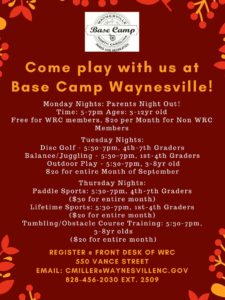 Base Camp (3yrs-7th Grade) @ Waynesville Parks & Recreation | Waynesville | North Carolina | United States