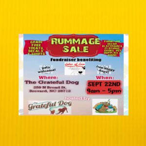 RUMMAGE for RESCUE @ The Grateful Dog  | Brevard | North Carolina | United States