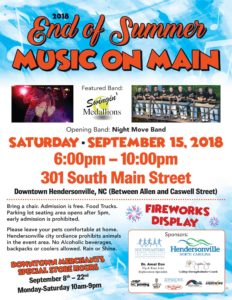 POSTPONED: End of Summer Music on Main @ Downtown Hendersonville | Hendersonville | North Carolina | United States