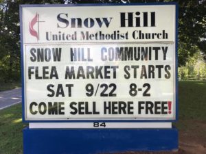 Snow Hill Community Flea Market @ Snow Hill United Methodist Church | Candler | North Carolina | United States