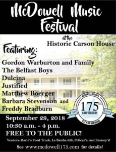 McDowell Music Festival @ Historic Carson House | Marion | North Carolina | United States