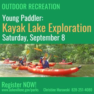 Young Paddler: Kayak Lake Exploration (Youth Outdoor Adventures) (11-14yrs) @ Oakley Recreation Center | Asheville | North Carolina | United States