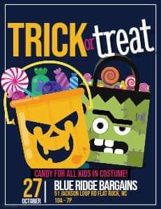 Trick or Treating @ Blue Ridge Bargains (Flat Rock, NC) | Flat Rock | North Carolina | United States