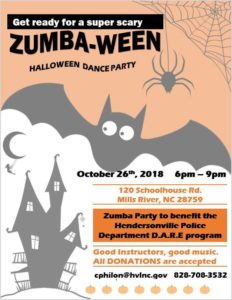 Zumba-Ween Halloween Zumba Party! @ 120 Schoolhouse Rd. Mills River | Mills River | North Carolina | United States