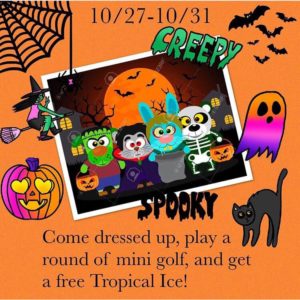 Free Tropical Ice for Mini Golf Customers in Costume @ Tropical Gardens Mini Golf | Asheville | North Carolina | United States