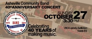 40th Anniversary Concert @ Lipinski Auditorium - U.N.C. - Asheville  | Asheville | North Carolina | United States