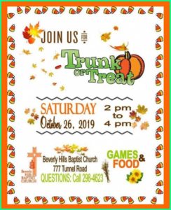 Trunk or Treat @ Beverly Hills Baptist Church | Asheville | North Carolina | United States