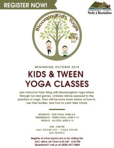 Kids & Tween Yoga Class (4-13yrs) @ Henderson County Parks and Rec's Athletics and Activity Center | Hendersonville | North Carolina | United States