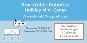 Rov-ember Robotics Holiday Mini-Camp @ Asheville Museum of Science  | Asheville | North Carolina | United States