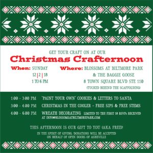 Christmas Crafternoon @ Blossoms at Biltmore Park  | Asheville | North Carolina | United States