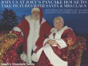 Have your picture taken with Santa and Mrs Clause @ Joey's Pancake House | Maggie Valley | North Carolina | United States