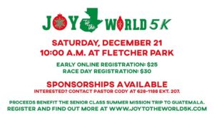 Joy to the World 5K @ Fletcher Park | Fletcher | North Carolina | United States