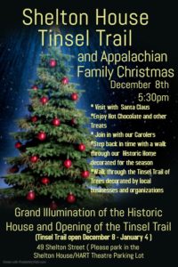 Shelton House Tinsel Trail and Appalachian Family Christmas @ Shelton House - WNC History, Heritage, & Crafts  | Waynesville | North Carolina | United States