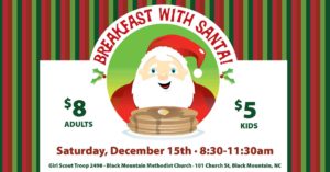 Breakfast with Santa @ Black Mountain United Methodist Church 