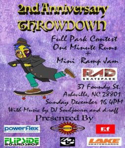 2nd Anniversary Throwdown, Full Park Contest, One Minute Runs & Mini Ramp Jam @ RAD Skatepark