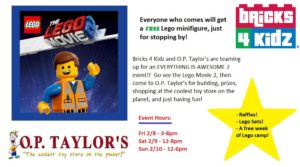 LEGO Fun to Celebrate LEGO Movie 2 @ O.P Taylor's Toy Store in Biltmore Park