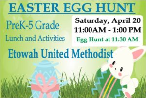 Easter Egg Hunt w/Bouncy Slide @ Etowah United Methodist Church