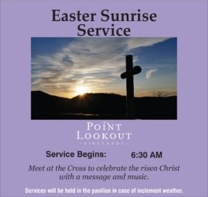 Easter Sunrise Service @ Point Lookout Vineyards